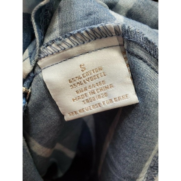 Tinsel Town Women's Blue & White 100% Polyester V-Neck Strappy Romper Dress S - Picture 7 of 9